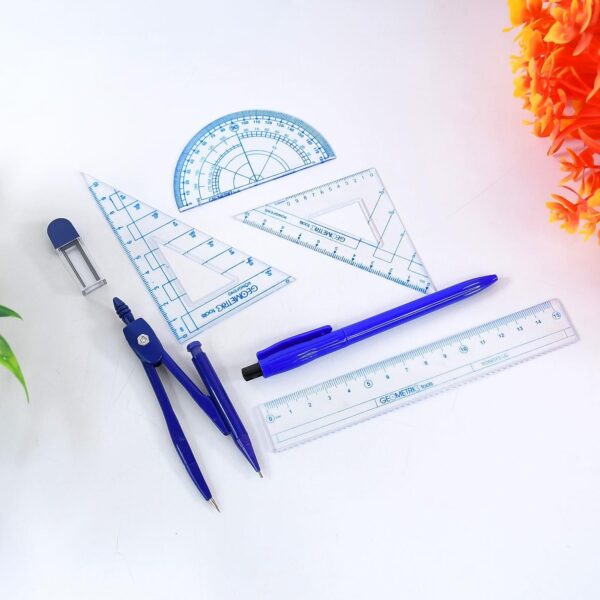 Complete Student Geometry Box Set  9 In 1 Essential School Kit (1 Set) - Image 3