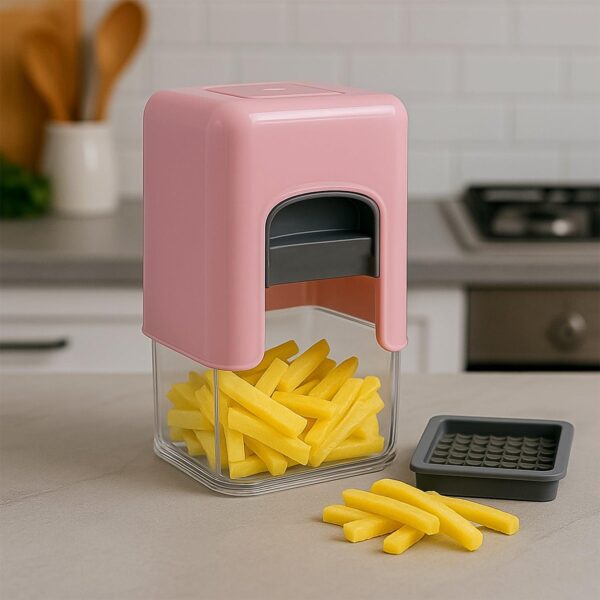 Stainless Steel Potato Chipser & Veg Chopper  Dual   Kitchen Tool - Image 4
