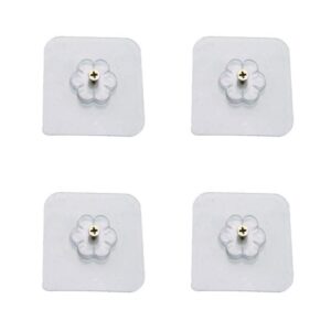Hooks Sticker Set (4 Pcs) – Screw Nut & Bolt Type for Secure Wall Mounting, No Drilling Required