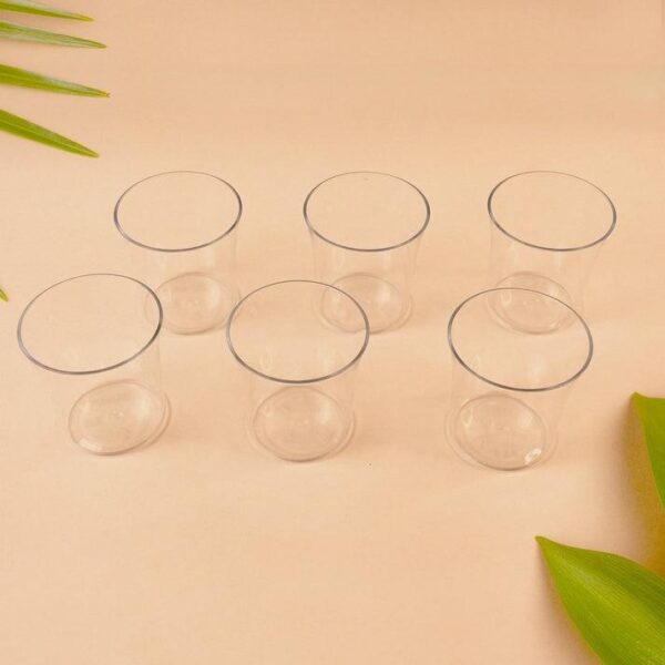 Welcome Plastic Glass Set For Daily Use  Set Of 6 - Image 4