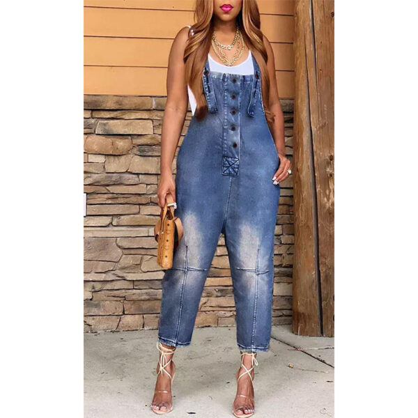 Women's Clothing Fashion Casual Siamese Suspender Jeans Women - Image 7