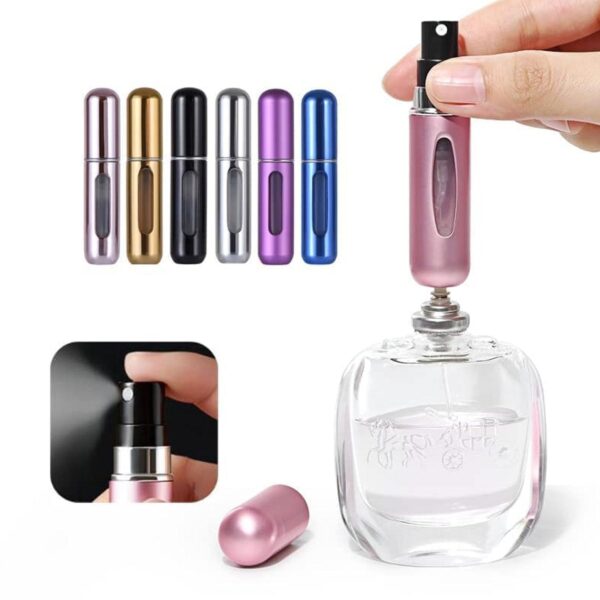 Compact Mini Portable Perfume Empty Spray Bottle - Leak-Proof, Refillable Travel Size Perfume Atomizer for On-the-Go Fragrance, Convenient and Lightweight Design - Image 4
