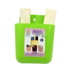 Multipurpose Wall Holder With 2 Sections For Mobile, Stationary, Bathroom Accessories, Remote, And Makeup Brushes