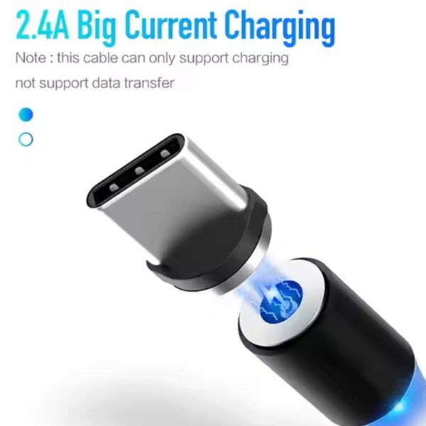 3-In-1 Magnetic Multi Charging Cable (1 Pc)  Fast Charging, Universal Compatibility For Smartphones, Tablets, And Devices, Tangle-Free Design - Image 3