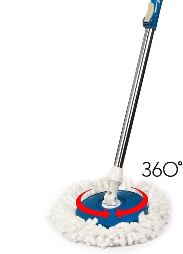 Home Cleaning Stainless Steel 360° Rotating Pole - Microfiber Mop With Adjustable Rod Stick - Image 4