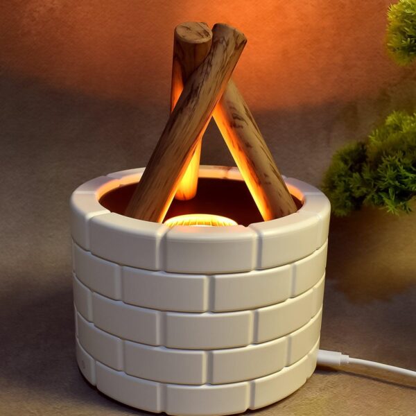 Bonfire Shaped Essential Oil Diffuser  Multi-Function Flame Effectdiffuser For Relaxation, Mood Lighting, And Home Ambiance (1 Piece) - Image 4