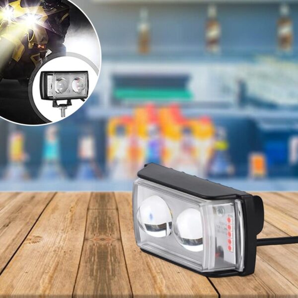 6-Mode Ultra Mini Led Fog Light With Dual Lens  Universal Fit, Waterproof Spotlight (1 Pc) - Image 4