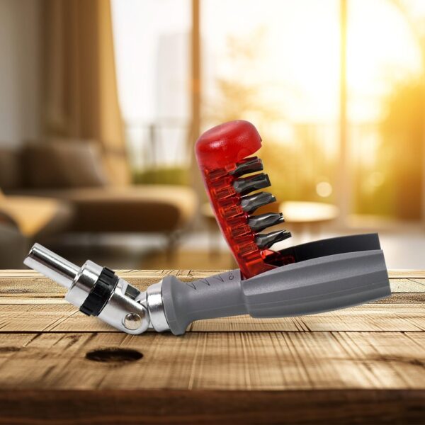 Multi-Bits Ratchet Screwdriver Set  Adjustable Angle, Two-Way Ratcheting Mechanism With Precision Bits For Versatile Diy, Home, And   Use - Image 3