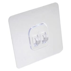 Household  Wall Hooks, Punch-Free Wall-Mounted Hook, Seamless Transparent No Nails Drill Waterproof Hooks for Bathroom, Kitchen, Home (1 Pc)