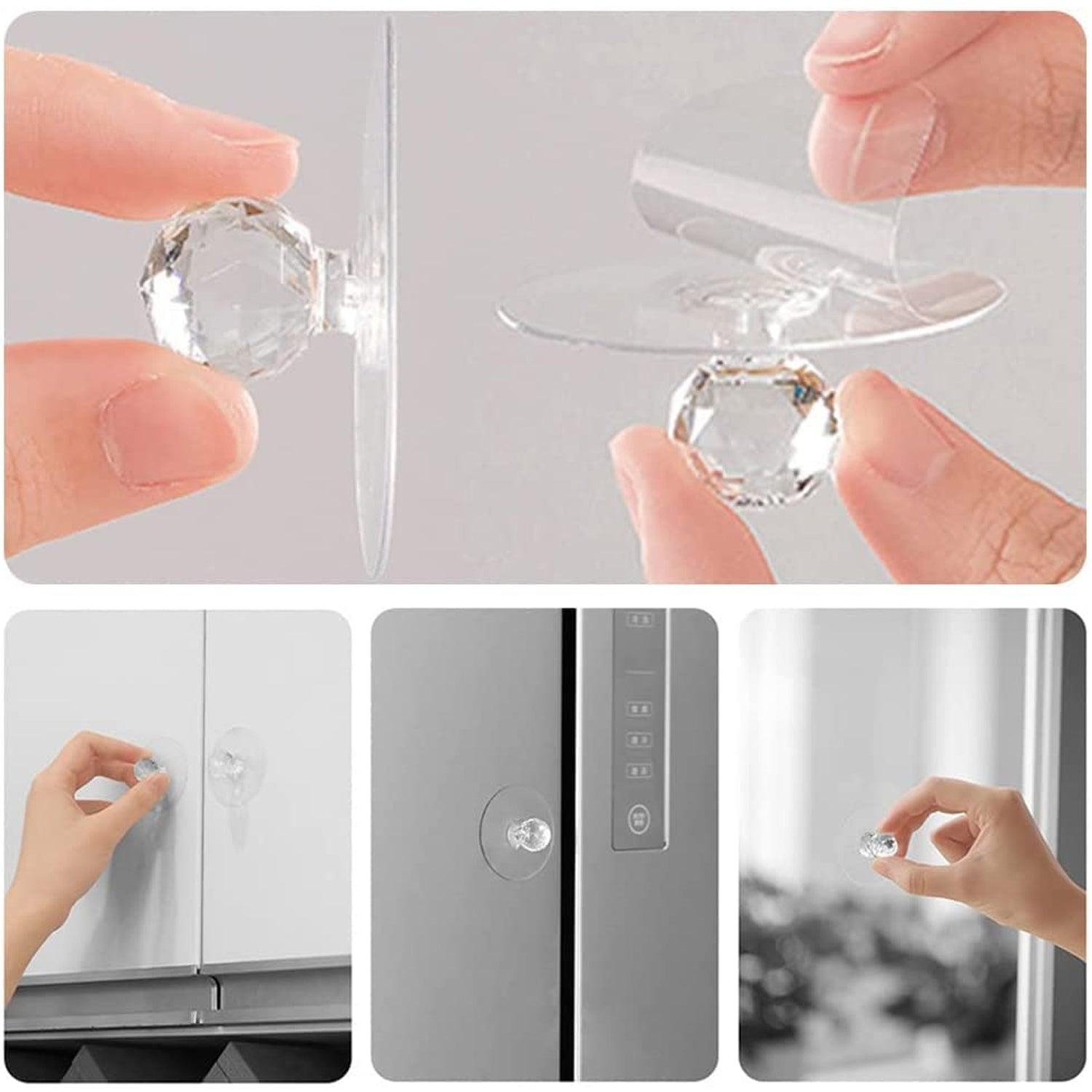 Clear Cabinet Drawer Knobs / Hook, Pulls Handles for Wardrobe, Cupboard, Bathroom Dresser, Furniture Door Window (1 Pc) - Image 3