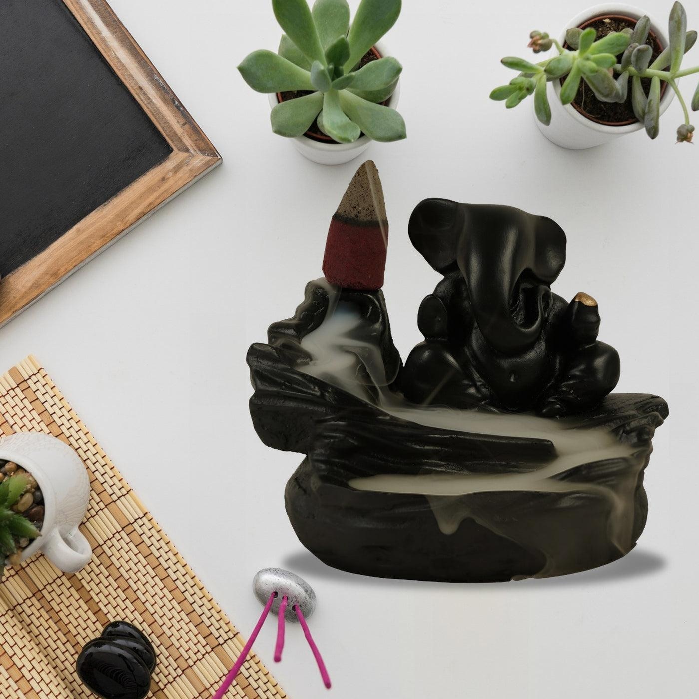 Smoke Fountain Idol Decoration Items With 8 Pc Backflow Incense Cones Sticks (1 Pc) - Image 4