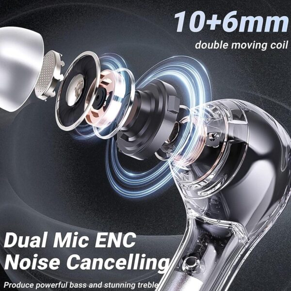 Wireless Bluetooth 5.3 In-Ear With Microphones, 200Mah Battery (1 Pc) - Image 2