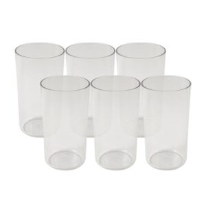 Clear Plastic Tumbler / Glass Set  6-Piece Unbreakable