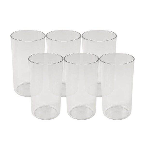 Clear Plastic Tumbler / Glass Set  6-Piece Unbreakable