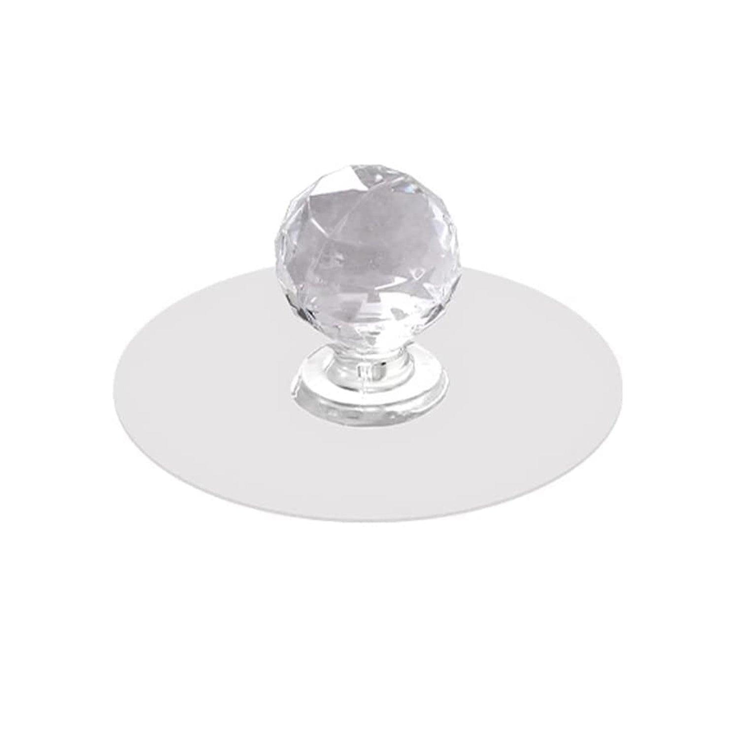 Clear Cabinet Drawer Knobs / Hook, Pulls Handles for Wardrobe, Cupboard, Bathroom Dresser, Furniture Door Window (1 Pc)