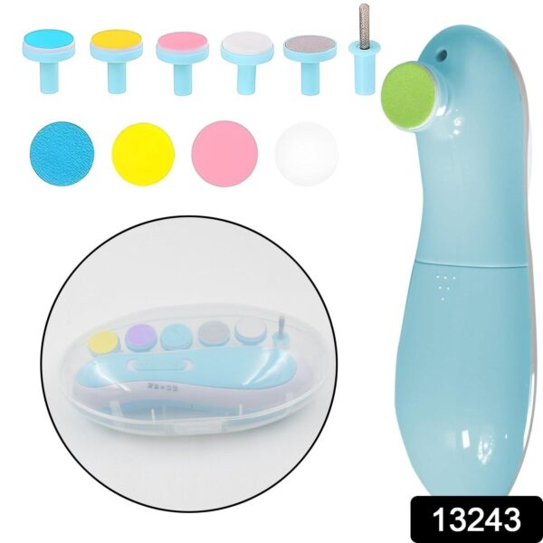 Baby Nail Trimmer / Clippers | 6 Grinding Head (Multi Color / 1 Pc / Battery Not Included) - Image 2
