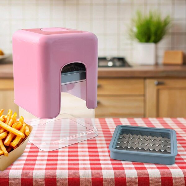 Stainless Steel Potato Chipser & Veg Chopper  Dual   Kitchen Tool - Image 2