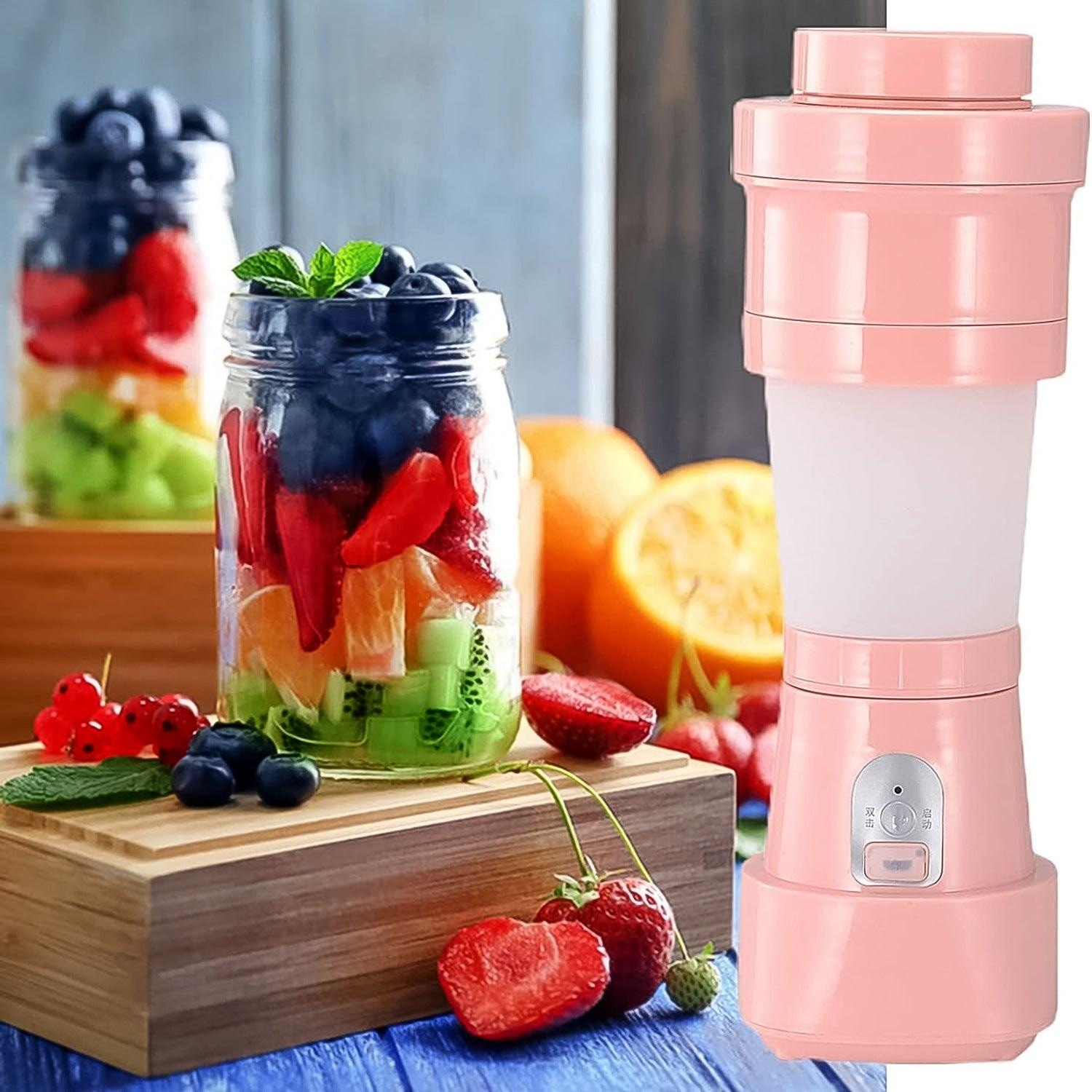 Foldable Electric Juicer, Portable Blender Stainless Steel 6 Tips (500 Ml) - Image 4