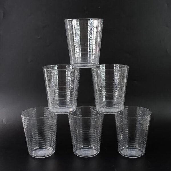 Pyramid Design Unbreakable Plastic Glass  300 Ml - Image 2