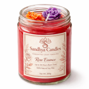 Sandhya Candles – Rose Essence Luxury Soy Jar Candle